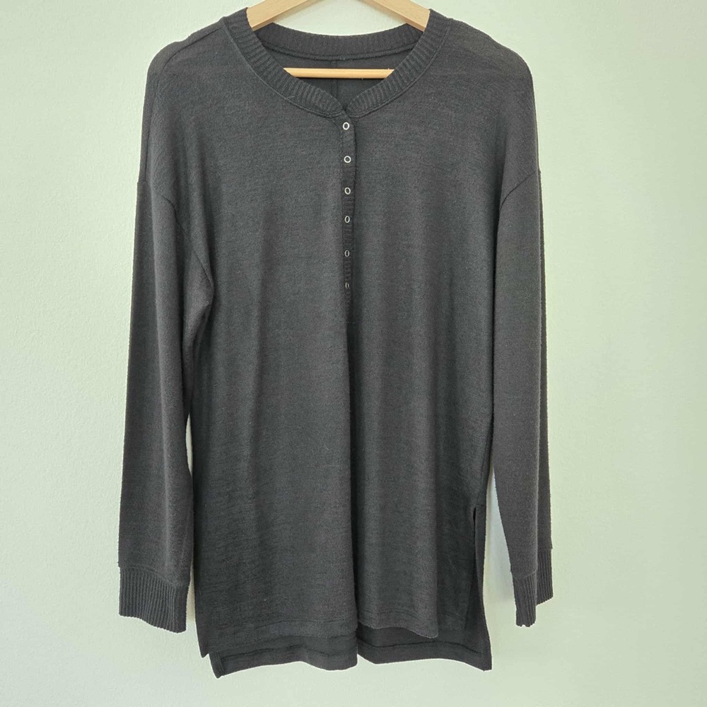 Abercrombie &‎ Fitch Black quarter snap soft and cozy sweater size small